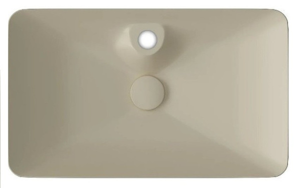 раковина isvea sistemay clear 10sy50065sv-2k накладная, 64.4x39.5 см, слоновая кость матовый