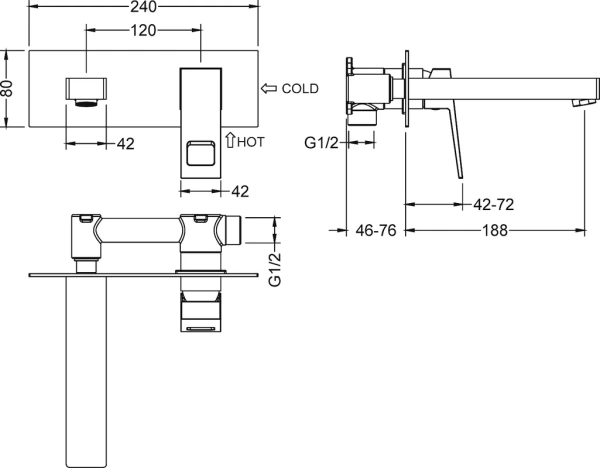 смеситель для раковины timo briana 7171/03sm с внутренней частью черный