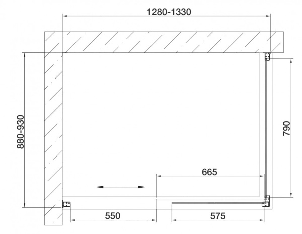 душевой уголок vegas glass zp+zpv 130*90 09 02 профиль золото, стекло, стекло шиншилла