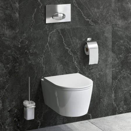 ёршик для унитаза am.pm gem a9033400 настеный, хром