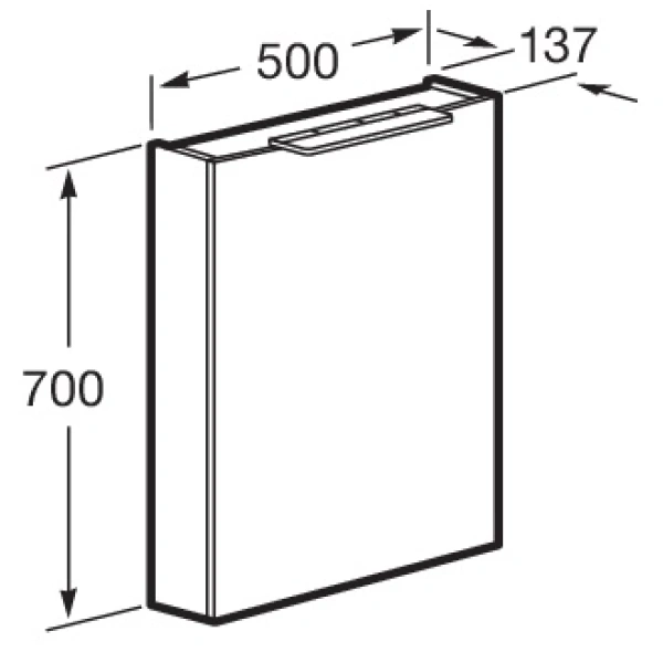 зеркальный шкаф 50x70 см капучино r roca oleta a857644515