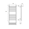 полотенцесушитель point аврора п11 pn10148sp водяной, с полкой, 40x80 см, хром