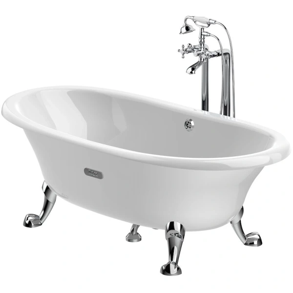 ванна чугунная roca newcast white 233650007 170x85 см, отдельностоящая, с антискользящим покрытием, белый