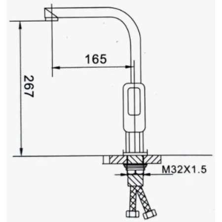 смеситель для кухни d-lin d155366-a черный матовый