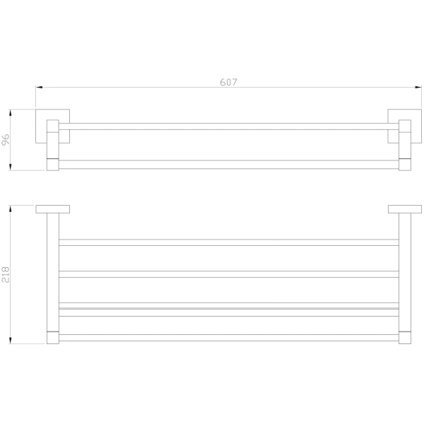 Полка для полотенец Wonzon & Woghand Polo WW-8981 60,7 см, хром