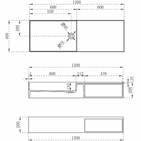раковина vincea 120 vwb-6s112mw белая матовая