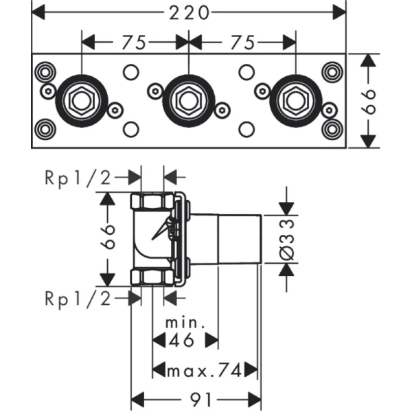 внутренняя часть 1/2" axor 45442180