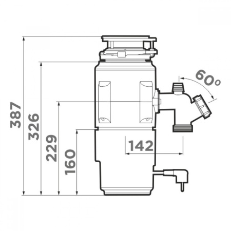 измельчитель пищевых отходов omoikiri nagare slim 900