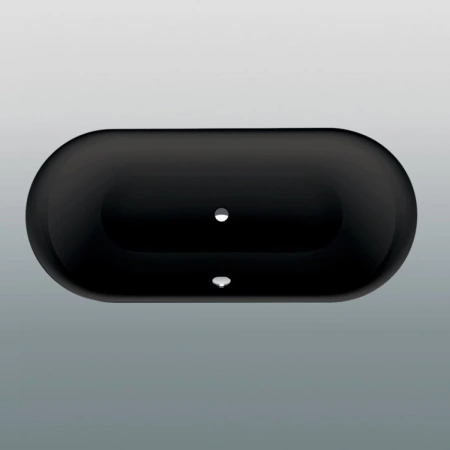 стальная ванна bette lux oval 3466-035 180х80 см с шумоизоляцией, черный матовый