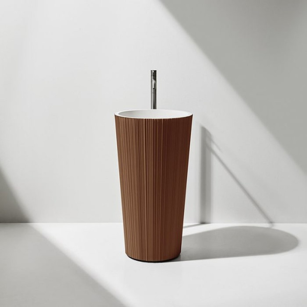 Раковина напольная Antonio Lupi Plisse 47 см PLISSE.copper медь/белая