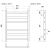 полотенцесушитель point меркурий п6 pn83156e электрический, 50x60 см, хром