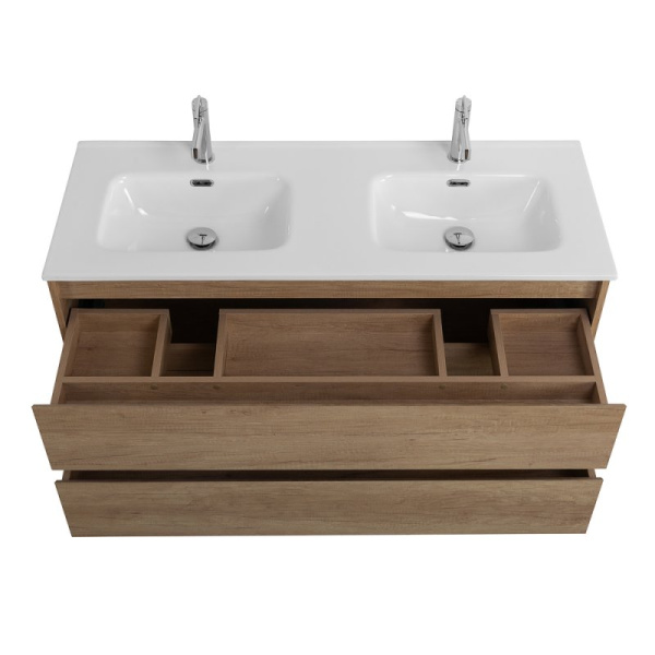 раковина полувстраиваемая двойная belbagno etna bb1200-2-etl цвет белый.