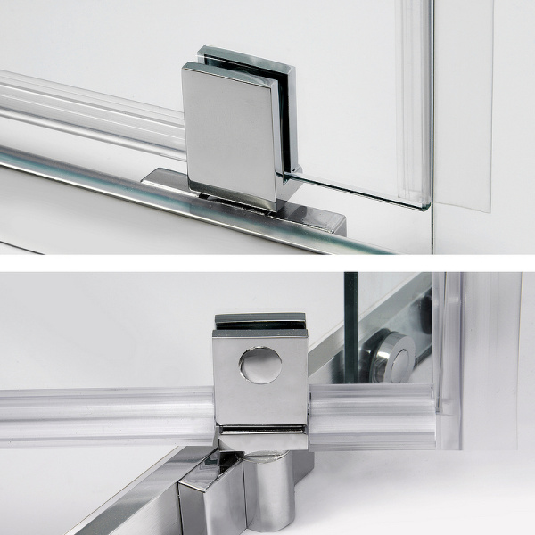 душевой уголок wasserkraft leine 35p11 90×90 см, профиль хром, стекло прозрачное