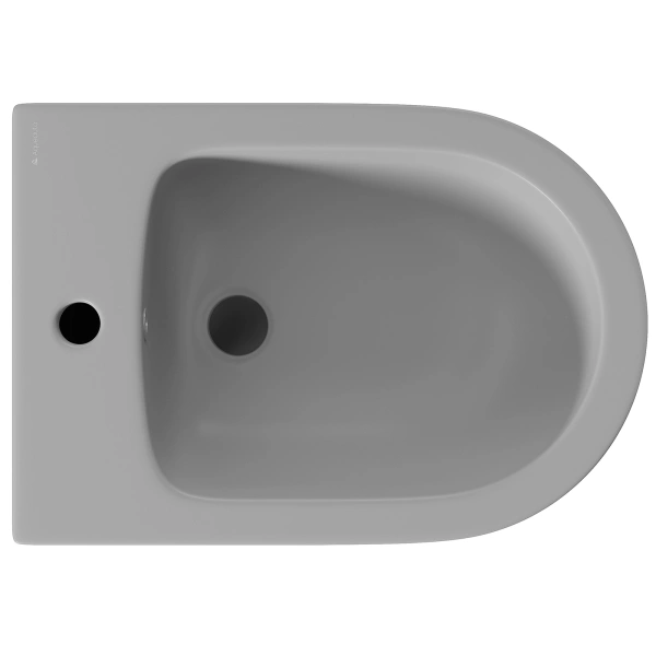 биде aqueduto cone con0330 подвесное, 52.5х36.5 см, серый матовый