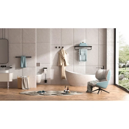 полка для полотенец wonzon & woghand carbon ww-7781 60 см, черный матовый