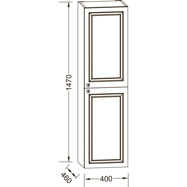 пенал jacob delafon cleo 1889 eb732d-mwb подвесной r, серый матовый