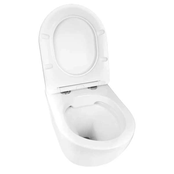 унитаз azario gloria az-2003 подвесной, безободковый, с сиденьем микролифт, 48x37x36 см, белый