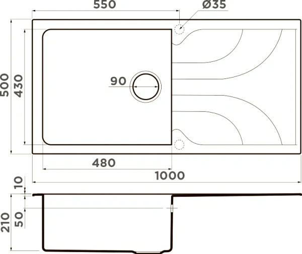 мойка кухонная omoikiri yasugata 100-gr leningrad grey