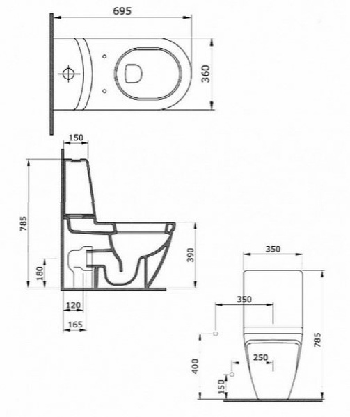 бачок для унитаза bocchi taormina 1018-001-0120 белый глянцевый