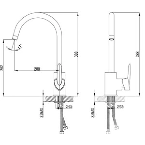 смеситель для кухонной мойки lemark mars lm3505c
