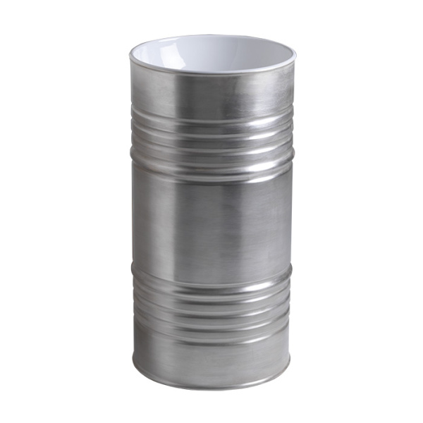 kerasan kerasan artwork barrel раковина 45x90 см, без отв., напольная, слив в стену, цвет: белый/серебро