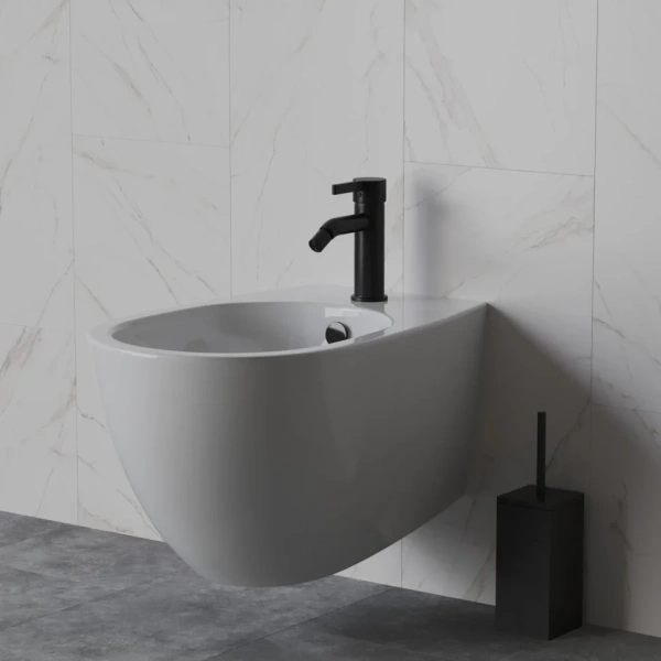 смеситель paini brera 74pz304 для биде, без донного клапана, черный матовый