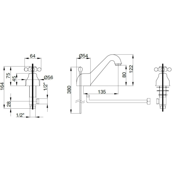 смеситель для раковины migliore lady ml.lad-912.crdo