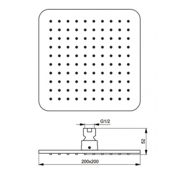 верхний душ ideal standard idealrain cube b0024aa