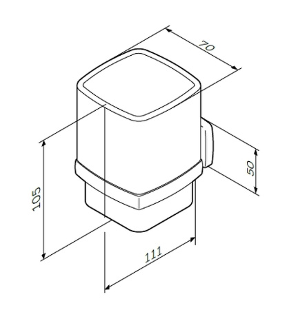 стакан для зубных щеток am.pm gem a9034300