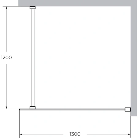 душевая перегородка cezares liberta 130 liberta-l-1-130-120-c-cr профиль хром стекло прозрачное