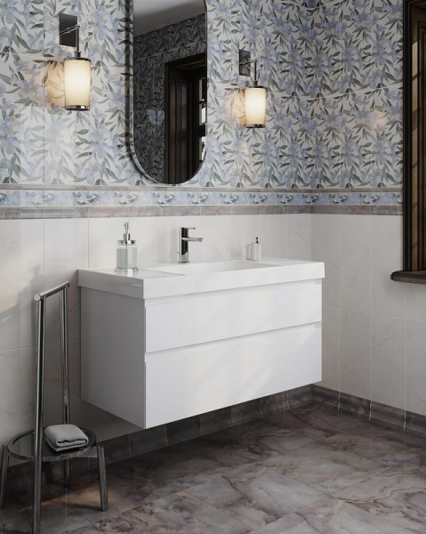 Керамическая плитка Kerama Marazzi Стеллине серый 7207 настенная 20х50 см