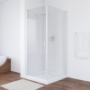 Душевой уголок Vegas Glass EP-Fis 80*90 01 01 профиль белый, стекло прозрачное