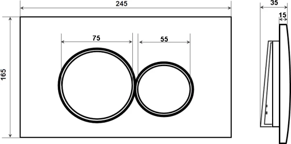 кнопка смыва timo kulo fp-001 хром