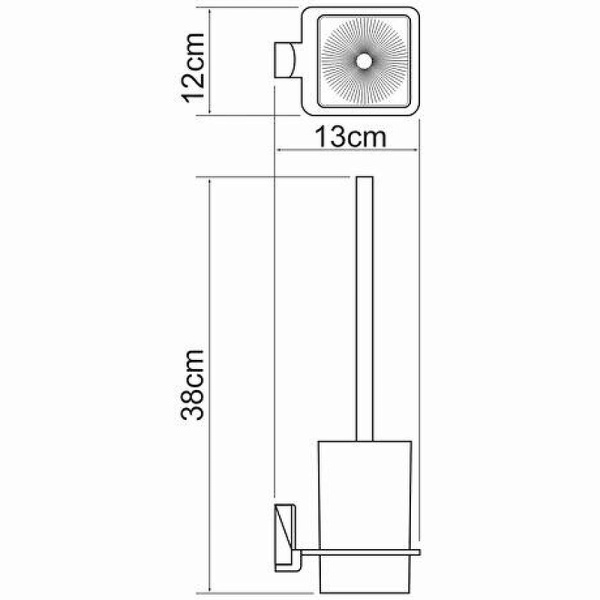 Ершик для унитаза WasserKRAFT Exter K-5227 бронза светлая