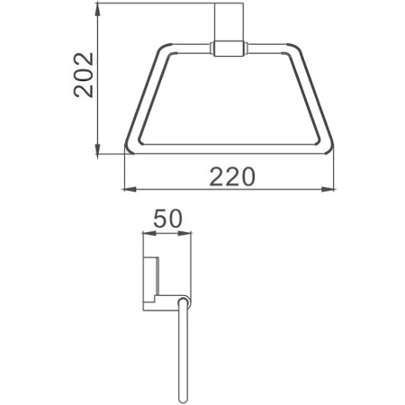 кольцо для полотенец haiba hb8804 цвет хром