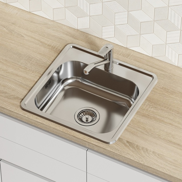 мойка врезного монтажа с сифоном 485*485 iddis strit s str48p0i77s, нерж. сталь, полир.