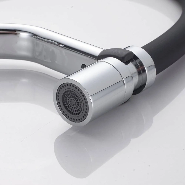 смеситель для кухни shevanik s343-3 с гибким изливом, хром