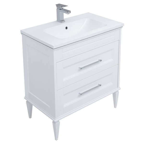 тумба под раковину aquanet бостон 80 260664 подвесная белый матовый