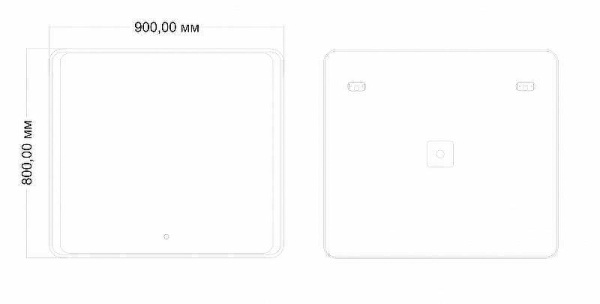 зеркало 90х80 см art&max elegant am-ele-900-800-ds-f