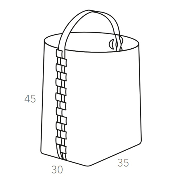 Корзина ADJ Helena 3645.02/07 прямоугольная, 35x30xH45 см, устричный/пепельная роза