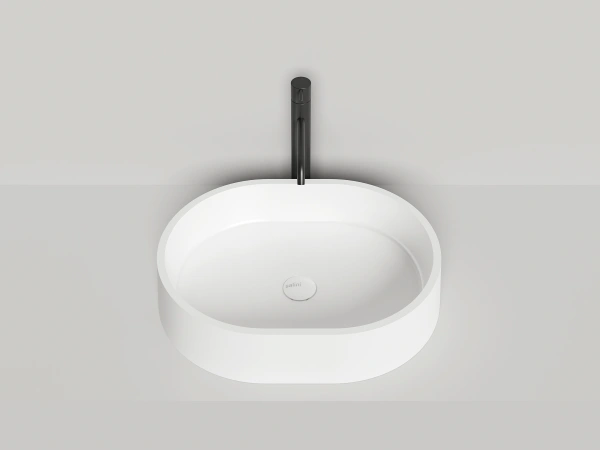 накладная раковина в ванную salini gloria 311 1102211g/m, 56 x 44 см, из материала solix, глянцевая или матовая, белая