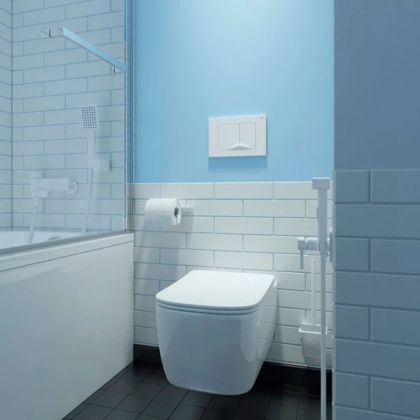 кнопка смыва для инсталляции iddis unifix uni05mwi77 для унитаза, пластик, цвет матовый белый