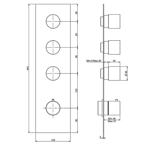 смеситель для душа fima carlo frattini spillo steel f3089x3inox
