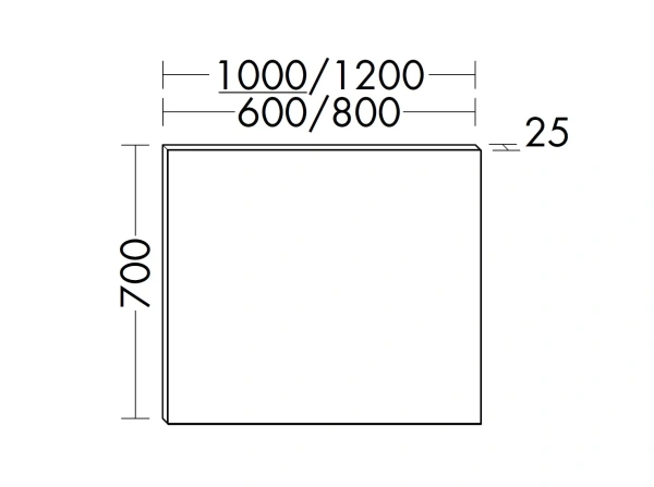 зеркало burgbad rocio sikc100 без подсветки, 100x70 см, корпус alu-optik