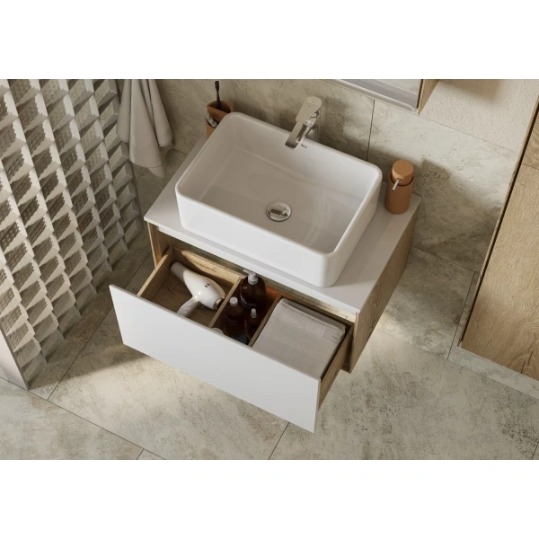 раковина-чаша roca mila 32700b000 50x35 см, накладная, белый