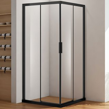 Душевой уголок Aquanet Pleasure AE60-S-100×100U-BT 100×100 профиль черный, стекло прозрачное