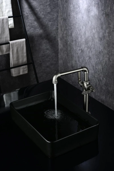 смеситель paulmark loft lo226006-ni для кухни, никель темный