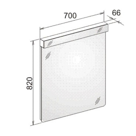 Зеркало 70 см Keuco Elegance New 11696 012000