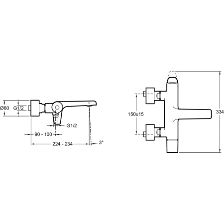 смеситель для ванны jacob delafon avid e97369-cp, хром