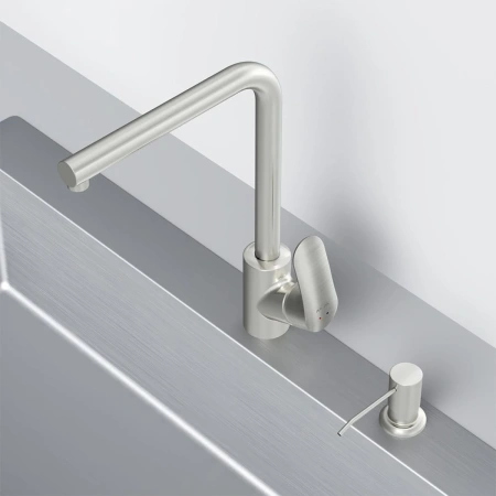 смеситель для кухни am.pm like f8005d11, цвет сатин